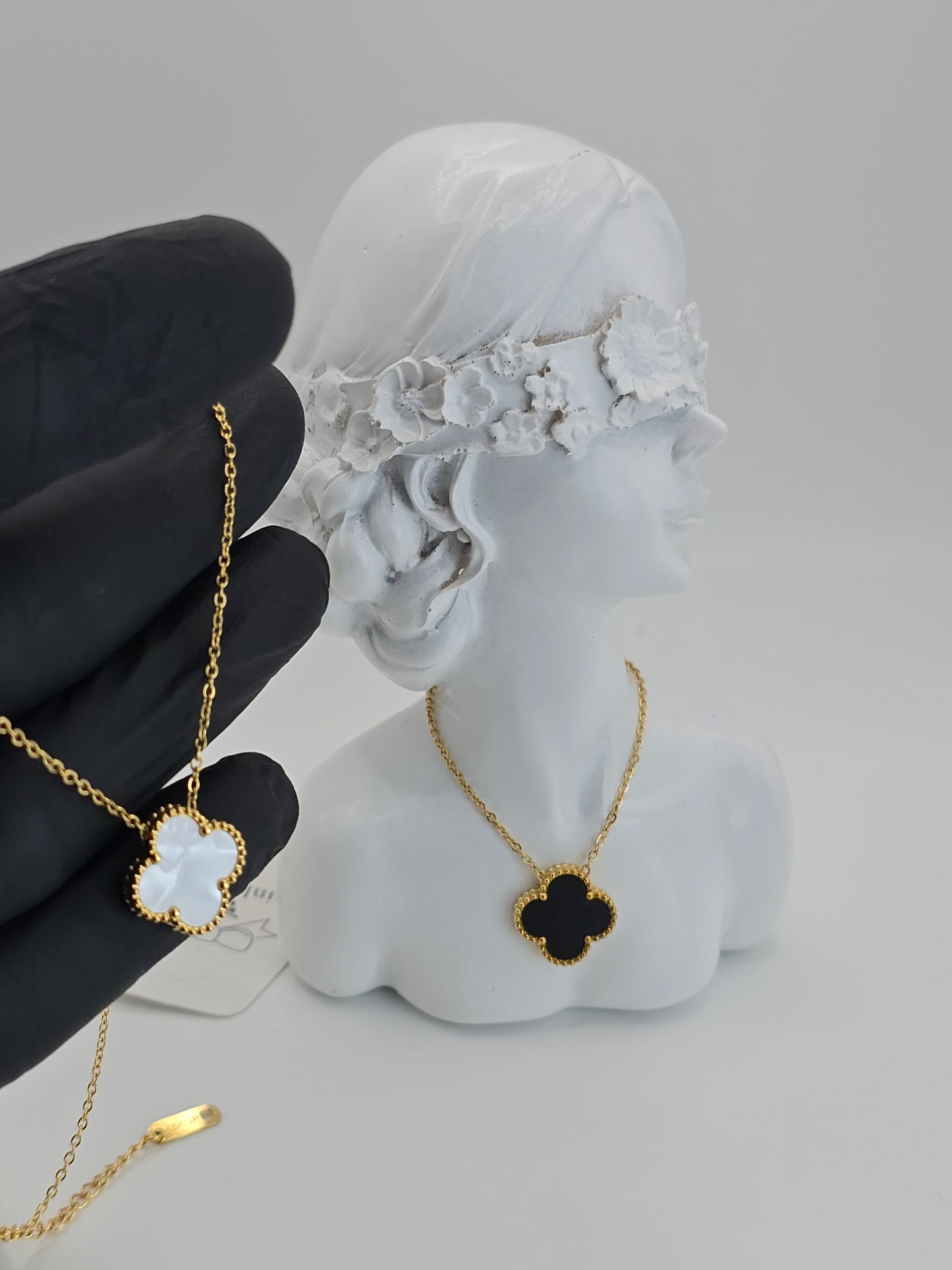 🇺🇸Necklace Clover 18k Gold and Silver