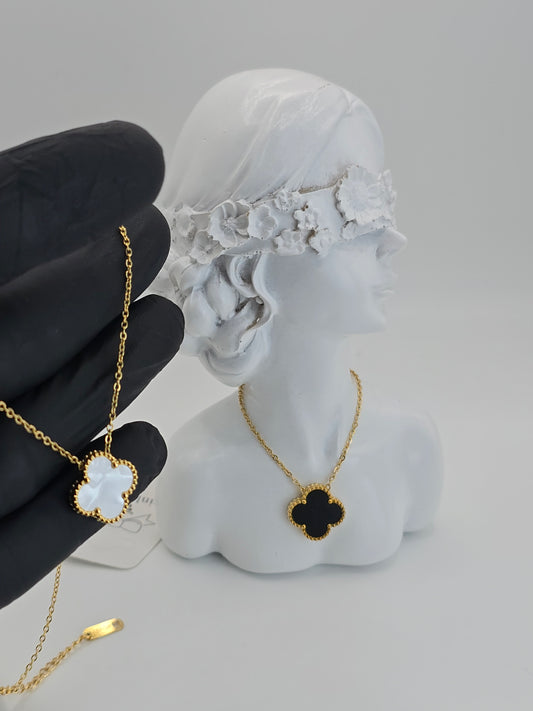 🇺🇸Necklace Clover 18k Gold and Silver